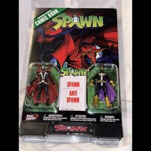 McFarlane Page Punchers 3" Figure 2 Pack with Comic Book Spawn & Anti Spawn Wow!